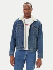 Levi's® Kurtka jeansowa Type III Sherpa 16365-0292 Niebieski Regular Fit. Niebieskie kurtki męskie m, bez wzorów, z bawełny, bez kaptura. Za 639.99 zł.