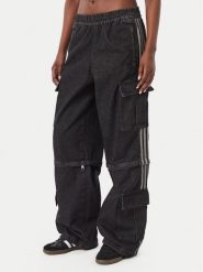 Adidas Jeansy KQ6480 Czarny Oversize. Czarne jeansy damskie Adidas, bez wzorów, z bawełny. Za 599.99 zł.