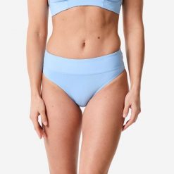 Dół kostiumu kąpielowego damski Decathlon Nora Venice. Niebieskie bikini Decathlon, bez wzorów. Za 69.99 zł.
