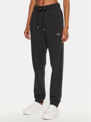 Pinko Spodnie dresowe Carico 100371 A27V Czarny Regular Fit. Czarne spodnie dresowe damskie Pinko, bez wzorów, z bawełny. Za 579.99 zł.