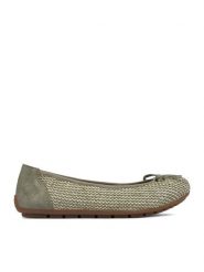 Rieker Baleriny CEO-43850-52 Zielony. Zielone balerinki damskie Rieker, bez wzorów, z materiału, bez obcasa, bez zapięcia. Za 289.99 zł.