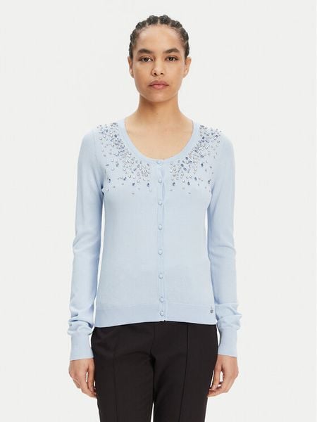 Artigli Kardigan ACMA001920 Niebieski Regular Fit. Niebieskie kardigany damskie Artigli, m, bez wzorów, z syntetyku, bez kołnierzyka. Za 279.99 zł.