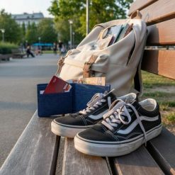 Portfel z płótna z blokadą RFID granatowy. Niebieskie portfele męskie GHETTOBLASTER, bez wzorów. Za 147.63 zł.