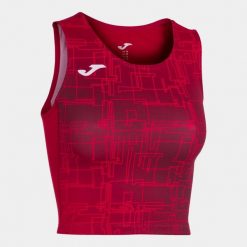 Tank top do biegania damski Joma Elite VIII. Czerwone topy damskie Joma, l, bez wzorów, sportowe, bez kołnierzyka, bez ramiączek. Za 68.35 zł.