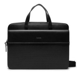 Torba na laptopa Calvin Klein. Czarne torby na laptopa damskie Calvin Klein, bez wzorów. Za 719.99 zł.