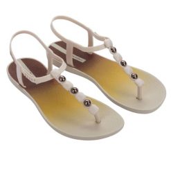 Sandały turystyczne damskie Ipanema Class Colors. Brązowe sandały damskie Ipanema, z aplikacjami, z materiału, bez obcasa, bez zapięcia. Za 77.28 zł.