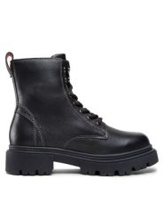 Lasocki Trapery EST-DONNA-03 Czarny. Czarne trapery damskie Lasocki, ze skóry, bez zapięcia. Za 269.99 zł.