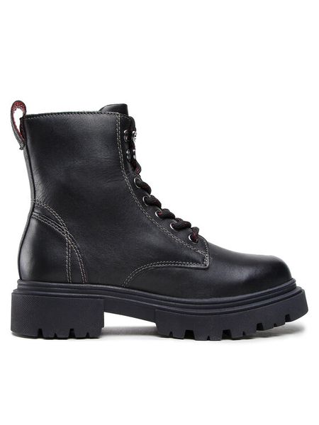 Lasocki Trapery EST-DONNA-03 Czarny. Czarne trapery damskie Lasocki, ze skóry, bez zapięcia. Za 269.99 zł.