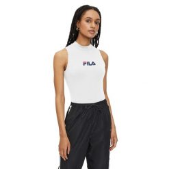 Body damskie FILA Limeira. Białe koszulki sportowe damskie Fila, l, bez wzorów, bez ramiączek. Za 149.99 zł.