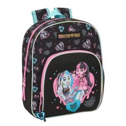 Plecak szkolny MONSTER HIGH Poliester 300D. Czarne plecaki męskie MONSTER HIGH, bez wzorów, z materiału. Za 153.15 zł.