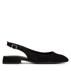 Czółenka Gabor. Czarne czółenka damskie Gabor, bez wzorów, bez obcasa, bez zapięcia. Za 499.99 zł.