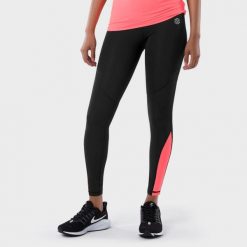 Kobieta Fitness Legginsy sportowe ze średnim stanem Xtra SIROKO Czarny. Czarne legginsy sportowe damskie SIROKO, xs, bez wzorów, na fitness i siłownię. Za 123.85 zł.