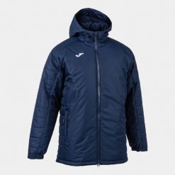 Parka Joma Cervino. Niebieskie parki męskie Joma, l, bez wzorów, z polaru, bez kołnierzyka, z kapturem. Za 510.45 zł.