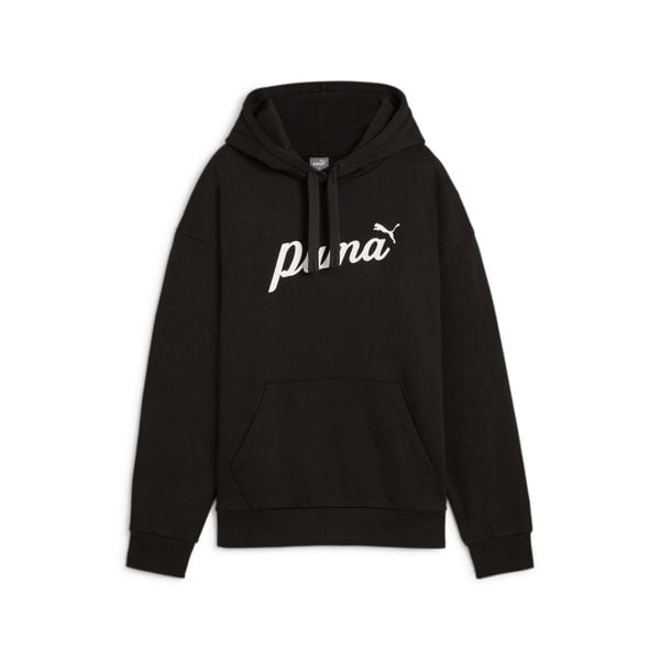Bluza damska z kapturem Puma ESS+ Script. Białe bluzy damskie Puma, l, bez wzorów, z bawełny, bez ramiączek, z kapturem. Za 254.15 zł.