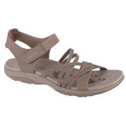 Sandały damskie, Reggae Slim - Meadow Grazer. Szare sandały damskie Skechers, bez wzorów, bez obcasa, bez zapięcia. Za 249.99 zł.