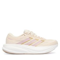 Buty do biegania adidas. Białe obuwie sportowe damskie Adidas, bez wzorów, bez zapięcia, do biegania. Za 299.99 zł.