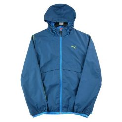 Second life - Kurtka dresowa męska niebieska - Jak nowy. Niebieskie kurtki sportowe męskie Puma, m, bez wzorów, z dresówki, bez kaptura. Za 97.25 zł.