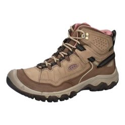 Buty trekkingowe TARGHEE IV MID WP W Keen brązowo-szare/różowe. Brązowe obuwie trekkingowe damskie Keen, z materiału, bez zapięcia. Za 794.00 zł.