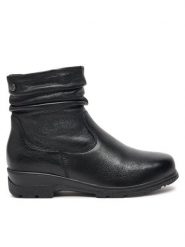 Caprice Botki 9-26460-43 Czarny. Czarne botki damskie Caprice, bez wzorów, ze skóry, bez obcasa, na płaskiej podeszwie, bez zapięcia. Za 283.99 zł.