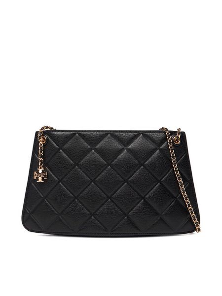 Tory Burch Torebka Fleming Pochette 176623 Czarny. Czarne torebki do ręki damskie Tory Burch, bez wzorów, ze skóry, bez dodatków. Za 1,889.00 zł.