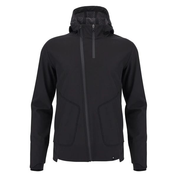 Kurtka dresowa z kapturem softshell Macron Tomtor. Czarne kurtki męskie Macron, l, bez wzorów, z dresówki, z kapturem, do piłki nożnej. Za 466.50 zł.