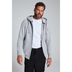 Męska Rozpinana bluza z kapturem dzianina dresowa do 8XL. Szare bluzy męskie JAY-PI, m, bez wzorów, z bawełny, bez ramiączek, z kapturem. Za 343.99 zł.