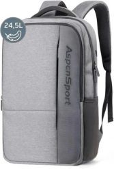 Plecak Aspensport 24,5 L Jasnoszary. Szare plecaki męskie Erima, bez wzorów, z materiału, eleganckie. Za 106.19 zł.