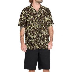 Koszula turystyczna męska Volcom Bold Moves. Czarne koszule męskie Volcom, m, bez wzorów, z bawełny, casualowe, bez kołnierzyka, bez ramiączek. Za 165.00 zł.