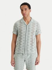 Guess Koszula M6GP46 K3236 Zielony Regular Fit. Zielone koszule męskie Guess, m, z aplikacjami, z syntetyku, bez kołnierzyka, bez ramiączek. Za 399.99 zł.