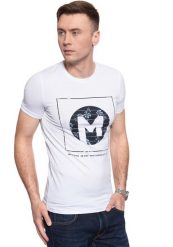 MĘSKI T-SHIRT MUSTANG Aaron C Print 1009910 2045. T-shirty męskie Mustang, m, bez wzorów, bez kołnierzyka, bez ramiączek. W wyprzedaży za 39.99 zł.