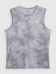 4F Koszulka treningowa regular szybkoschnąca męska - szara L. Szare t-shirty męskie 4F, l, bez wzorów, z materiału, bez kołnierzyka, bez ramiączek. Za 99.99 zł.