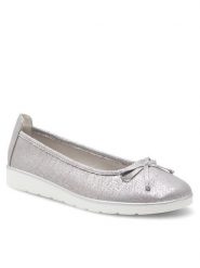 Clara Barson Baleriny WYL3650-3 Srebrny. Szare balerinki damskie Clara Barson, bez wzorów, ze skóry, bez obcasa, bez zapięcia. Za 99.99 zł.