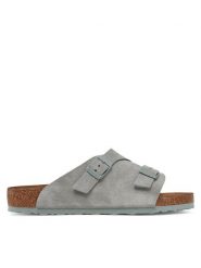 Birkenstock Klapki ZÜRICH 1029184 Zielony. Zielone klapki męskie Birkenstock, bez wzorów, ze skóry, bez zapięcia. Za 349.99 zł.