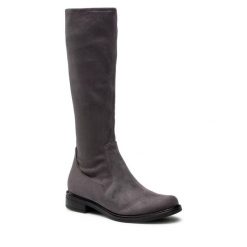 Kozaki Caprice. Szare kozaki damskie Caprice, bez wzorów, bez obcasa, na płaskiej podeszwie, bez zapięcia. Za 379.99 zł.