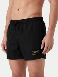 EA7 Emporio Armani Szorty kąpielowe 7M001713 AF21248 UC001 Czarny Regular Fit. Czarne kąpielówki męskie EA7 Emporio Armani, bez wzorów, z syntetyku. Za 429.99 zł.