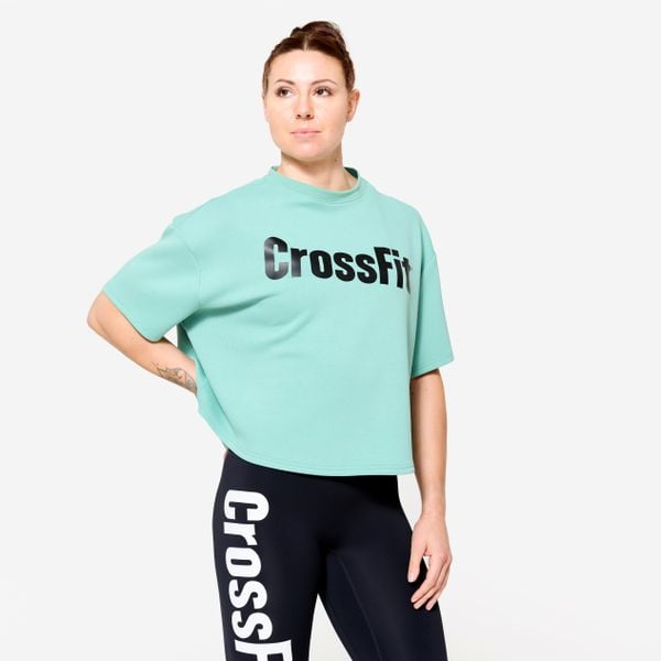 Koszulka fitness damska CrossFit® krótki rękaw. Bluzki damskie NORTHERN SPIRIT, m, bez wzorów, sportowe, bez kołnierzyka, bez ramiączek. W wyprzedaży za 129.99 zł.