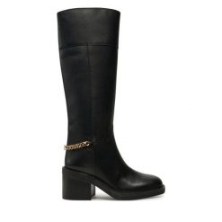 Kozaki MICHAEL Michael Kors. Czarne kozaki damskie MICHAEL Michael Kors, bez wzorów, bez obcasa, na słupku, bez zapięcia. Za 1,519.00 zł.