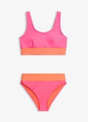 Zabudowane bikini bustier (2 części). Czerwone bikini bonprix, bez wzorów. Za 112.99 zł.