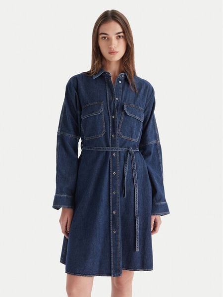 Weekend Max Mara Sukienka jeansowa Balenio 2525226081 Granatowy Regular Fit. Niebieskie sukienki damskie Weekend Max Mara, bez wzorów, z bawełny, bez kołnierzyka, bez ramiączek. Za 979.99 zł.