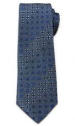 Stylowy Krawat Męski - Motyw Geometryczny - Chattier - 6,5 cm, Ciemny Niebieski. Niebieskie krawaty i muchy Chattier, bez wzorów, z tkaniny, eleganckie. Za 49.00 zł.