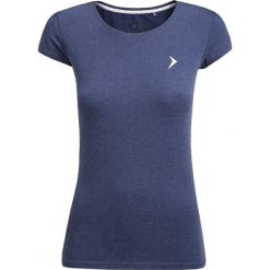 T-shirt damski TSD616 - denim melanż - Outhorn. T-shirty damskie Outhorn, bez wzorów, z bawełny, bez kołnierzyka, bez ramiączek. W wyprzedaży za 24.99 zł.