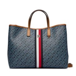 Torebka Tommy Hilfiger. Niebieskie shopperki damskie Tommy Hilfiger, bez wzorów, bez dodatków. Za 949.99 zł.