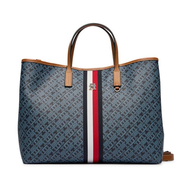 Torebka Tommy Hilfiger. Niebieskie shopperki damskie Tommy Hilfiger, bez wzorów, bez dodatków. Za 949.99 zł.