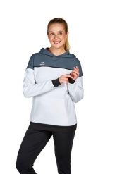 Sweat bluza z kapturem dla kobiet Erima Change. Niebieskie bluzy damskie Erima, bez wzorów, z materiału, eleganckie, bez ramiączek, z kapturem. Za 263.15 zł.
