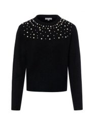 Marie Lund Sweter z domieszką wełny Kobiety czarny, L. Czarne swetry nierozpinane damskie Marie Lund, l, bez wzorów, z wełny, bez kołnierzyka, bez ramiączek. Za 129.95 zł.