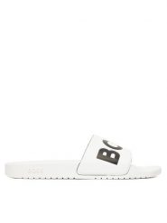 BOSS Klapki Aryeh 50536835 Biały. Białe klapki męskie Boss, bez wzorów, ze skóry, bez zapięcia. Za 239.99 zł.