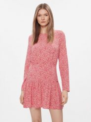 Pepe Jeans Sukienka codzienna Britney PL953446 Czerwony Slim Fit. Czerwone sukienki damskie Pepe Jeans, na co dzień, s, bez wzorów, z jeansu, bez kołnierzyka, bez ramiączek, proste. Za 229.99 zł.