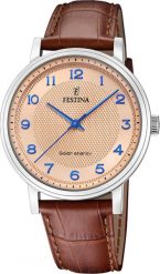 Zegarek Festina Zegarek męski Festina F20660-2 brązowy. Brązowe zegarki męskie Festina, bez wzorów. Za 551.00 zł.