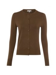 Marie Lund Kardigan Kobiety drobna dzianina brązowy, XXXL. Brązowe kardigany damskie Marie Lund, bez wzorów, z dzianiny, klasyczne, bez kołnierzyka. Za 199.95 zł.