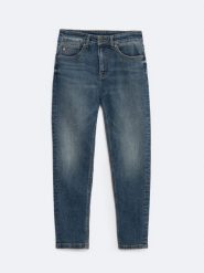 Jeansy damskie ciemnoniebieskie Maggie 494. Niebieskie jeansy damskie BIG STAR, bez wzorów, z bawełny, retro. W wyprzedaży za 249.99 zł.
